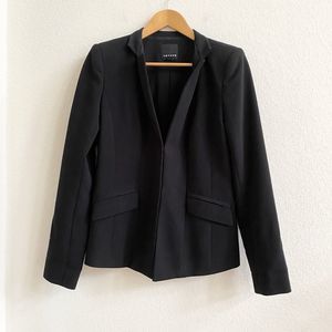 Trouve Black Open Front Oversized Blazer Suit Jacket Womens Size Medium‎